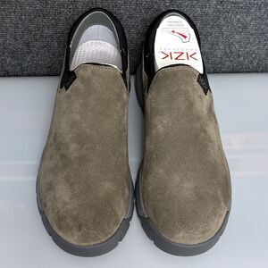 Kizik Alpine Loafers Shoes Mens Size 10M Greige Leather Casual Slip On Comfort